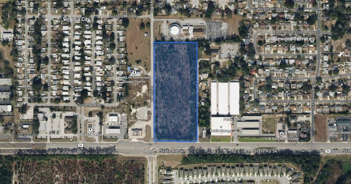 Parcel map for AdventHealth New Port Richey Dumpster Enclosure