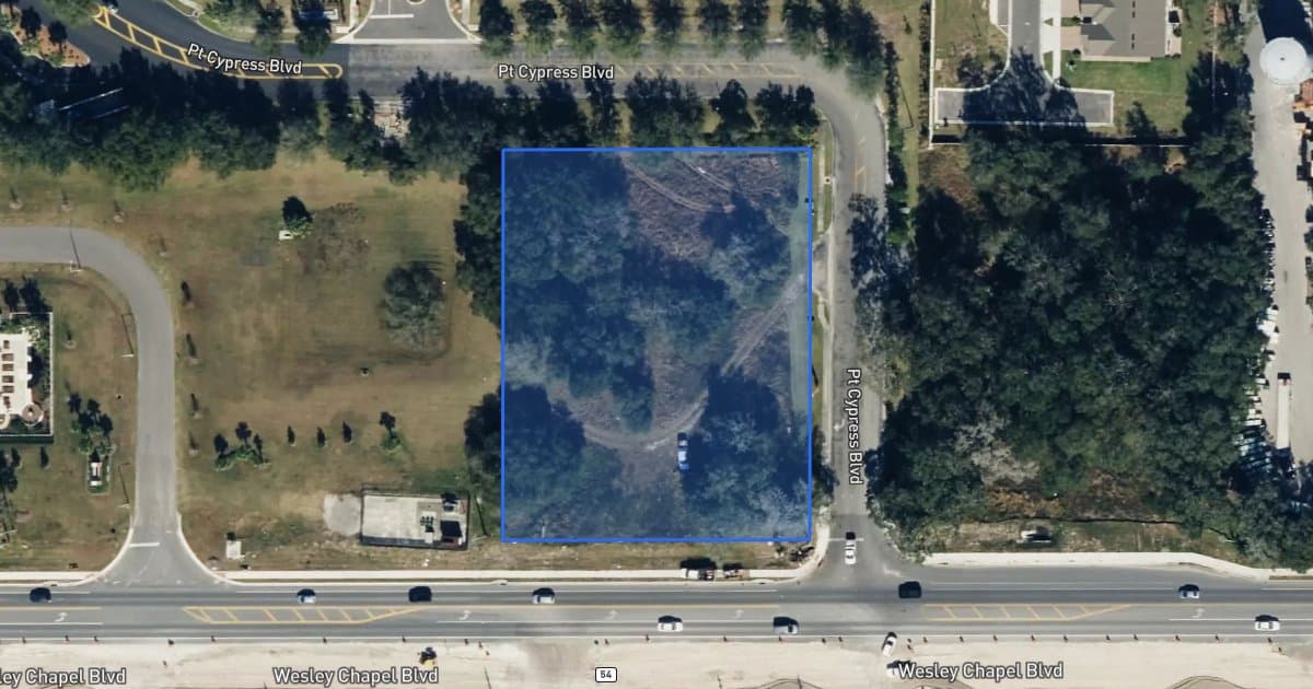Parcel map for Retail @ NWC SR54 & Point Cypress Blvd