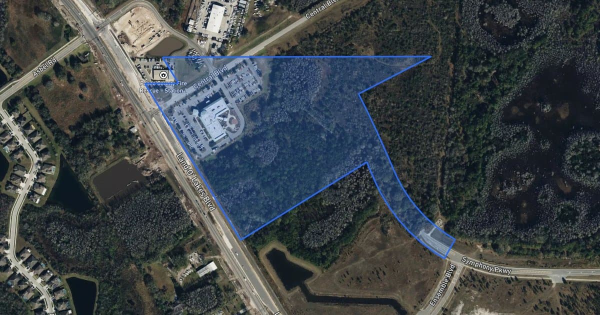 Parcel map for Pasco County Environmental Lab Retaining Wall
