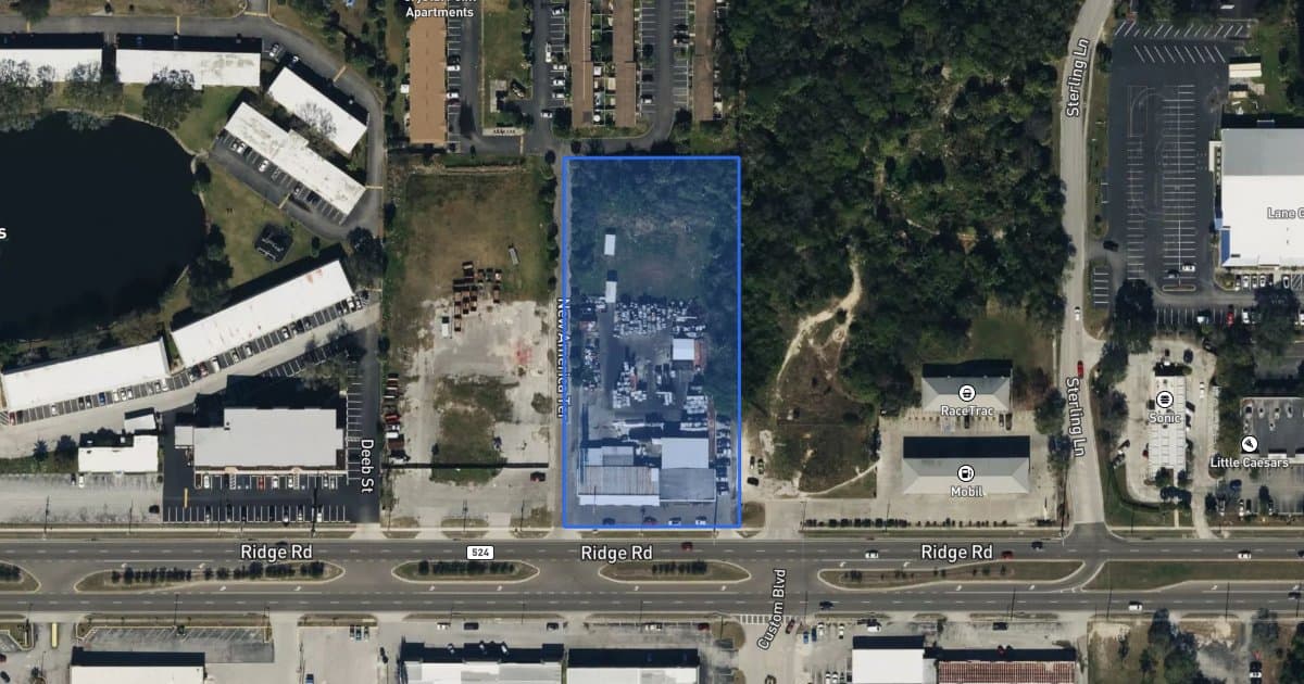 Parcel map for South Carport · Parking at Port Richey